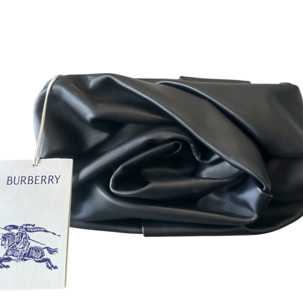 Burberry Black Rose Leather Clutch - Picture 2 of 8